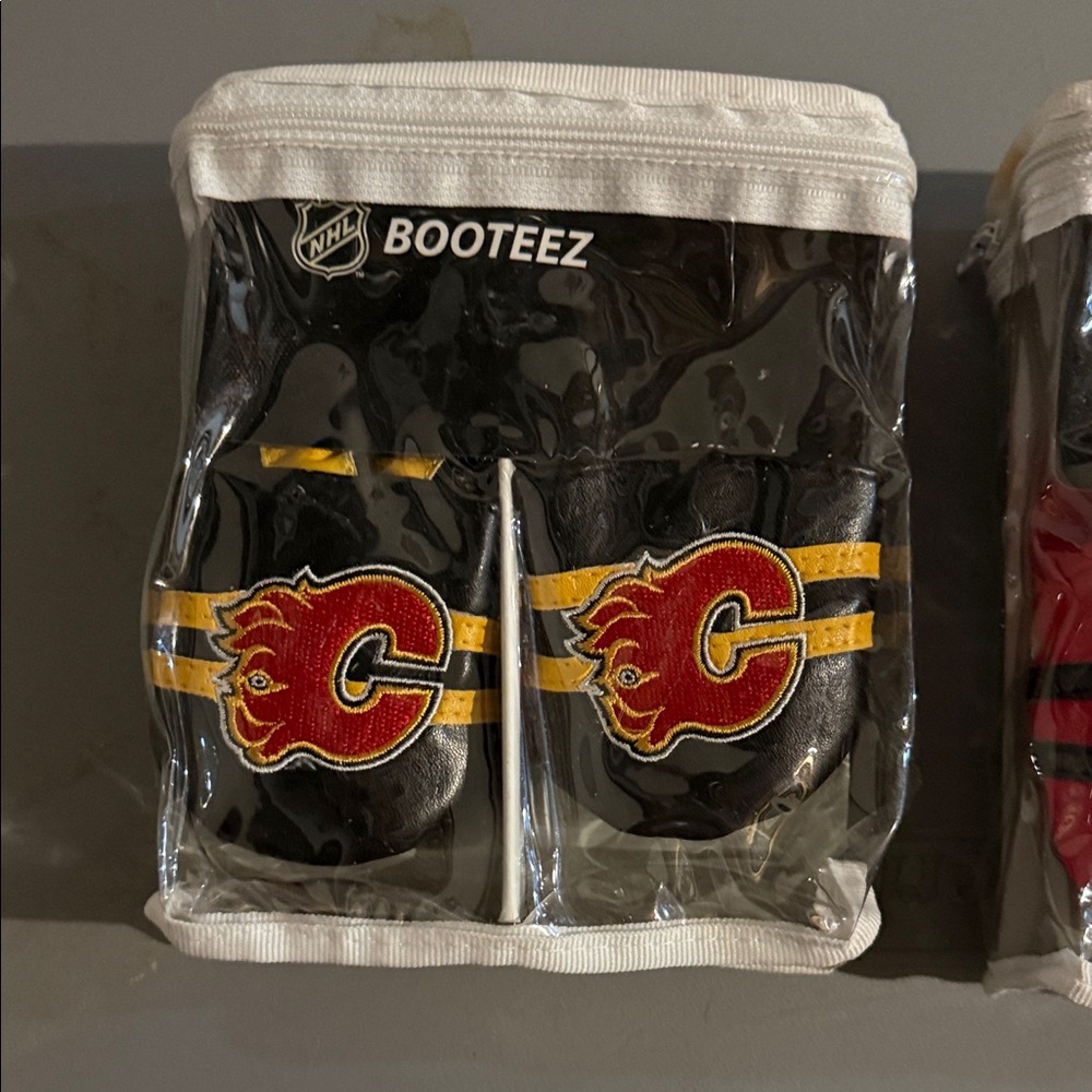 NHL Baby Walker Shoes - Black and Red